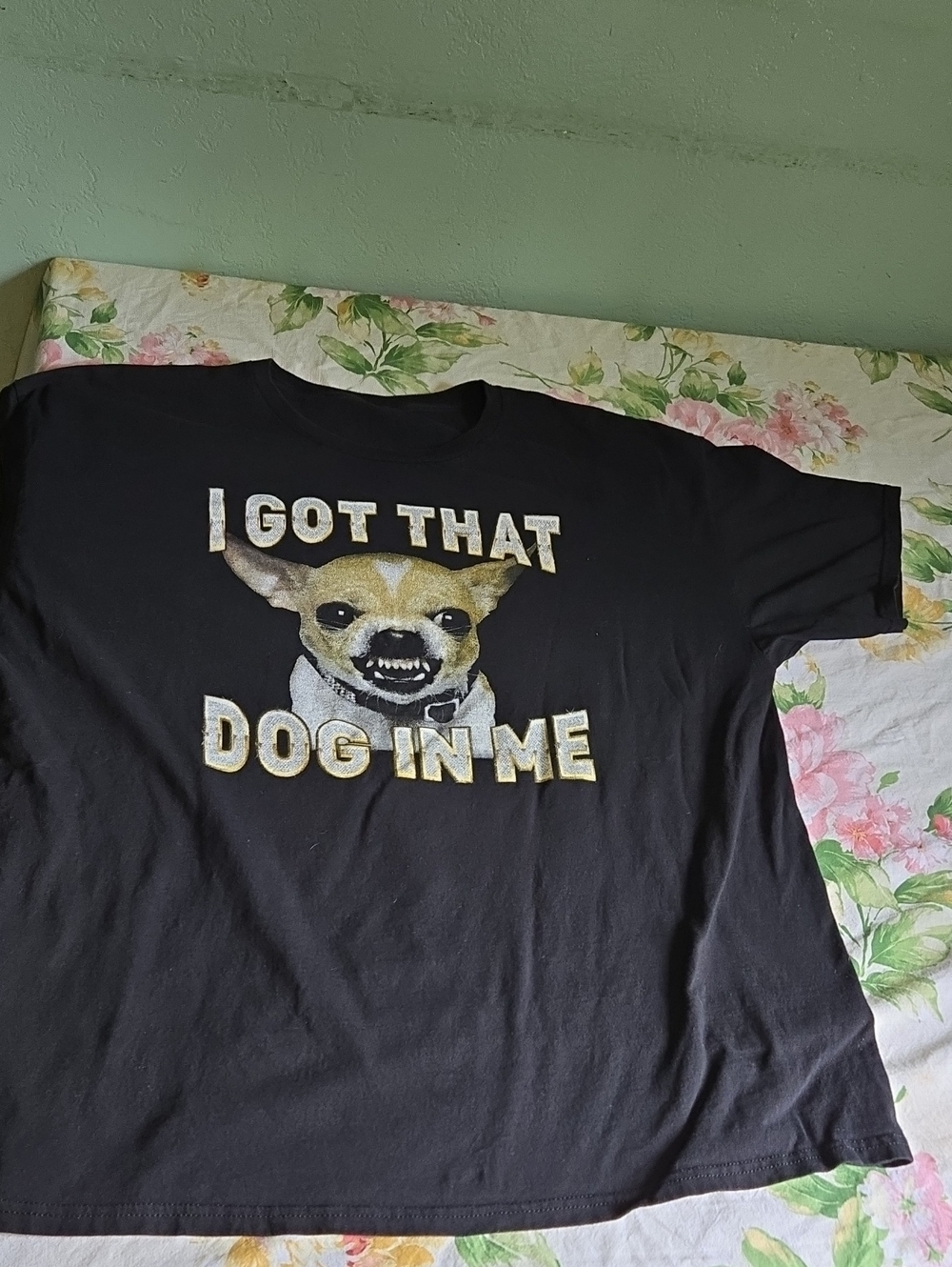 Black 'I Got That Dog In Me' Graphic Dog T-Shirt
